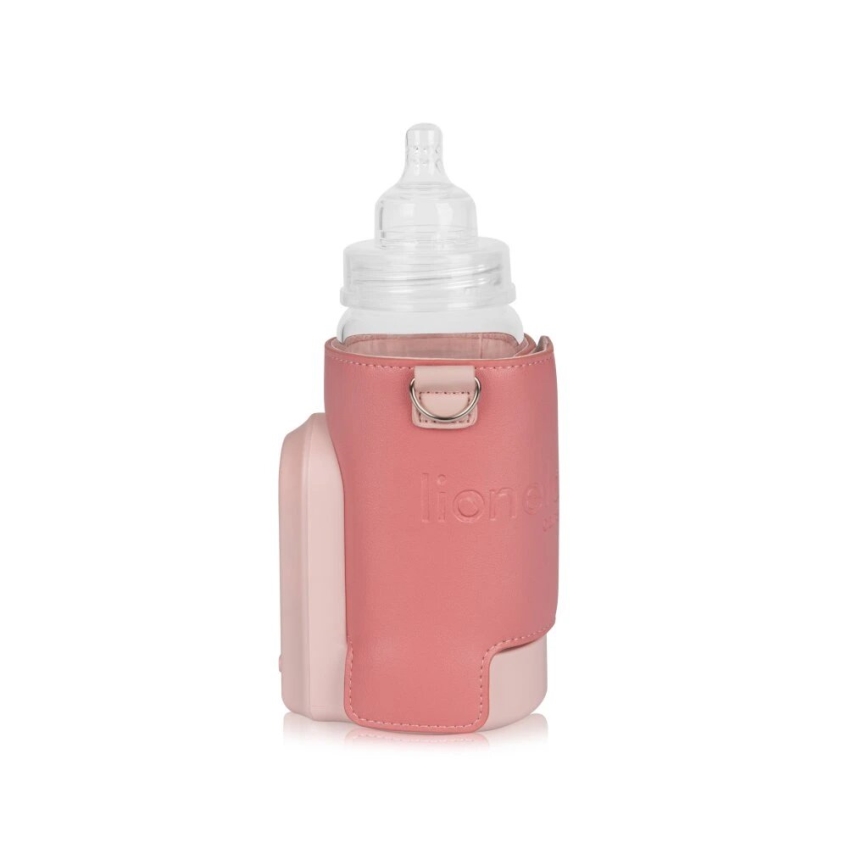 Lionelo - Rechargeable bottle warmer THERMUP GO EVO 18W/5V roze