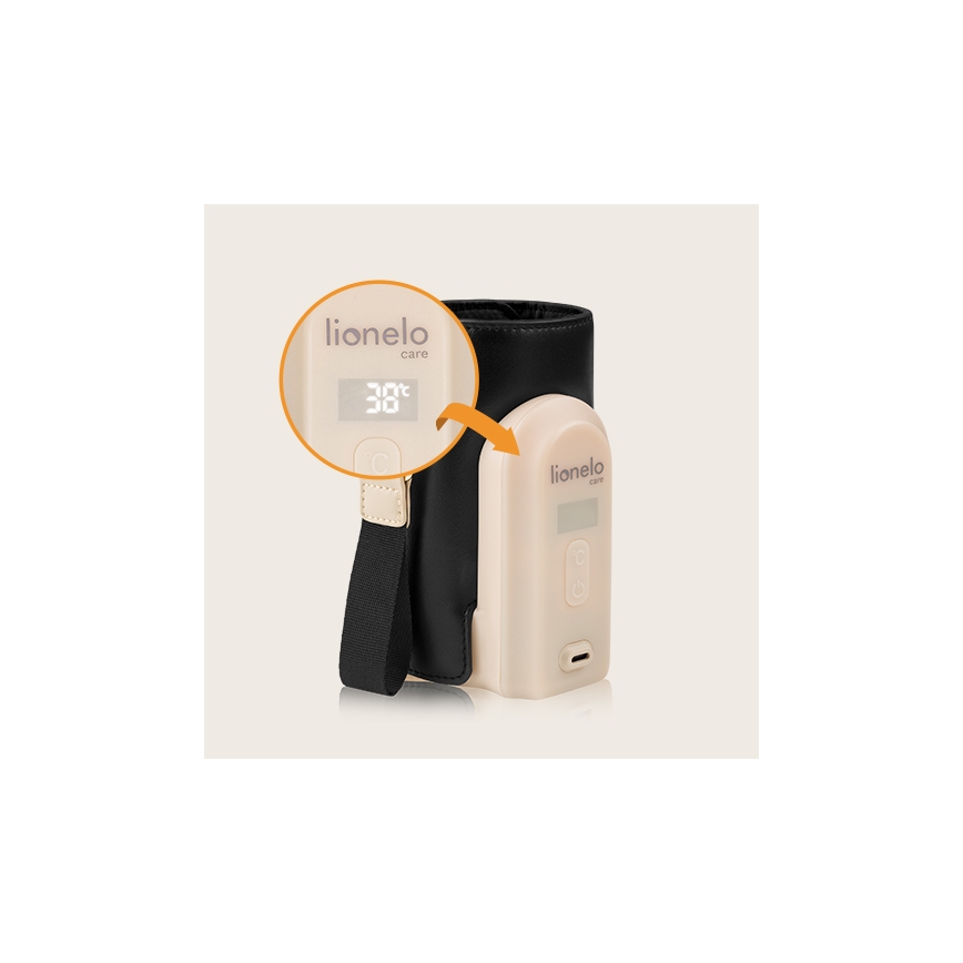 Lionelo - Rechargeable bottle warmer THERMUP GO EVO 18W/5V zwart/beige