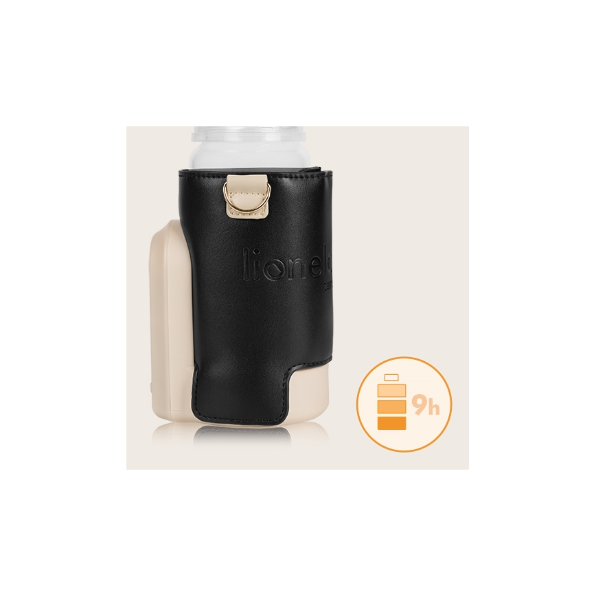 Lionelo - Rechargeable bottle warmer THERMUP GO EVO 18W/5V zwart/beige