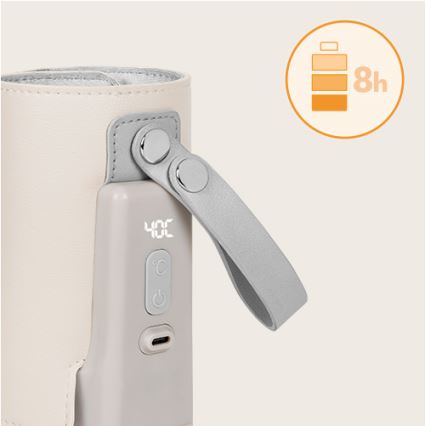 Lionelo - Rechargeable bottle warmer THERMUP GO PLUS 10W/5V beige
