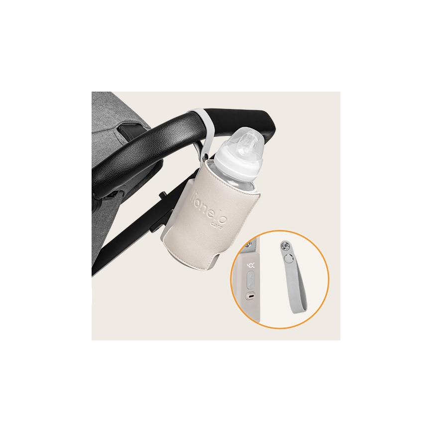 Lionelo - Rechargeable bottle warmer THERMUP GO PLUS 10W/5V beige