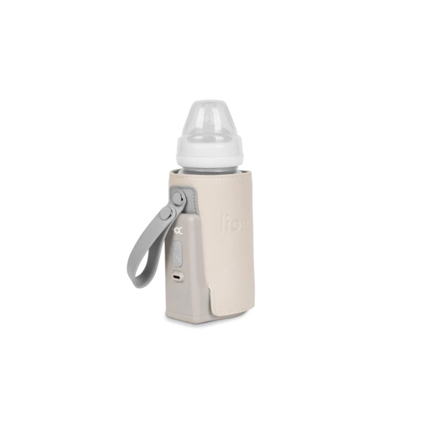 Lionelo - Rechargeable bottle warmer THERMUP GO PLUS 10W/5V beige
