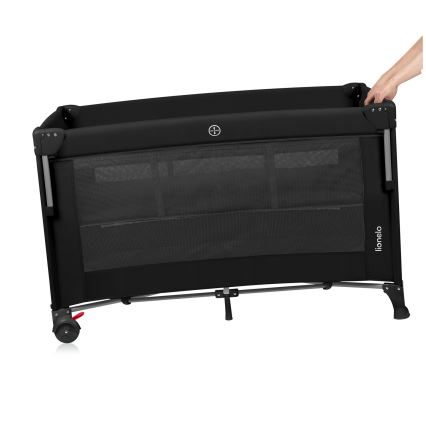 Lionelo - Reisbed 3-in-1 ELLEN Black Carbon