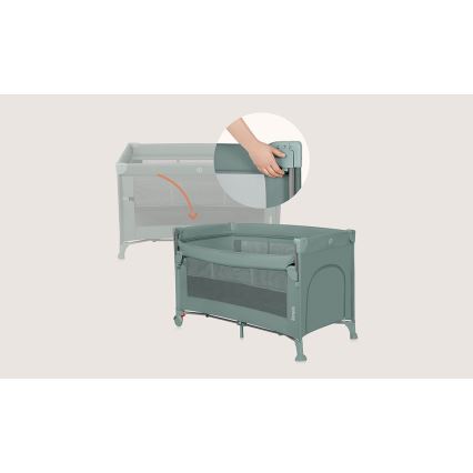 Lionelo - Reisbed 3-in-1 ELLEN Groene Salie