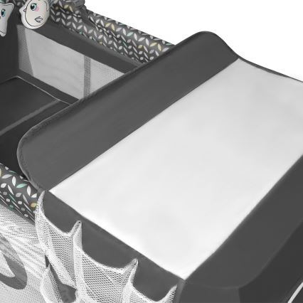 Lionelo - Reisbed FLOWER Grijs Scandi