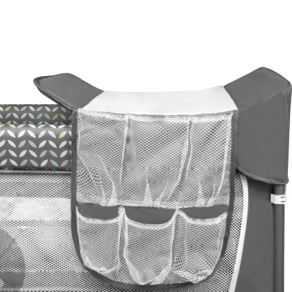 Lionelo - Reisbed FLOWER Grijs Scandi