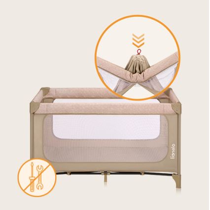 Lionelo - Reisbed JASMIN EASY FOLD Beige Sand
