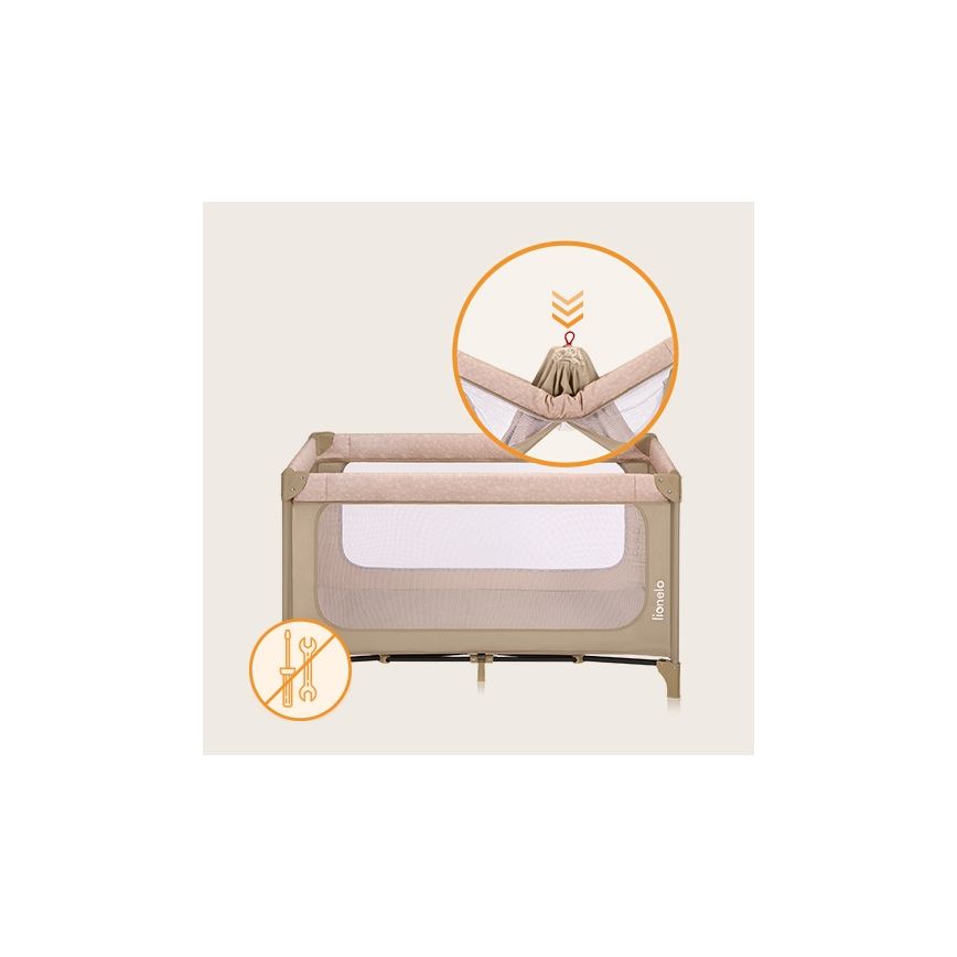 Lionelo - Reisbed JASMIN EASY FOLD Beige zand