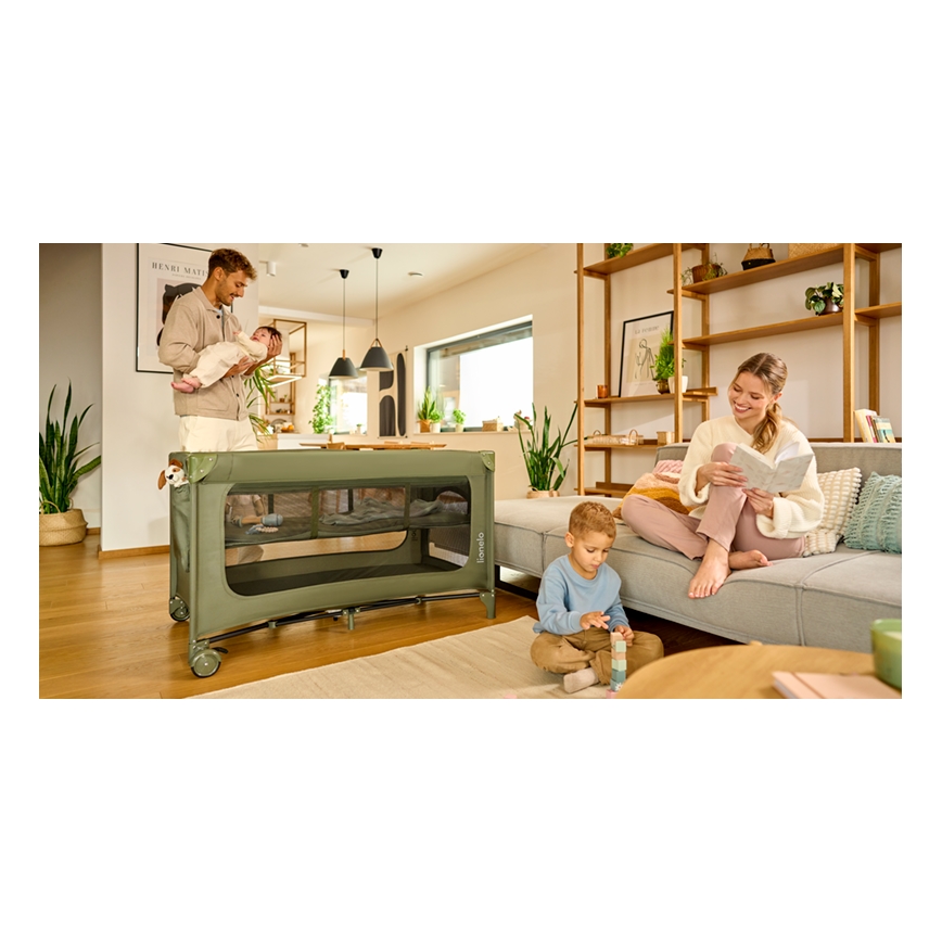 Lionelo - Reisbed JASMIN EASY FOLD Groen Olijf