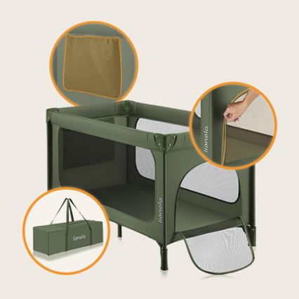 Lionelo - Reisbed JASMIN EASY FOLD Groen Olijf