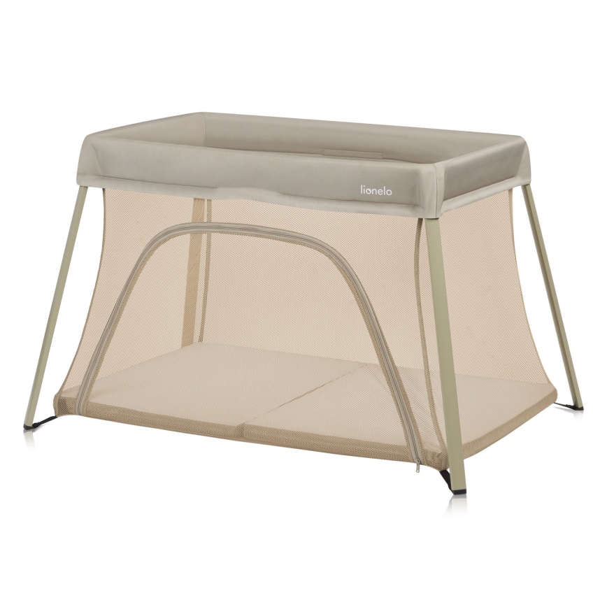 Lionelo - Reisbedje 3-in-1 ALICE Beige/Olijf