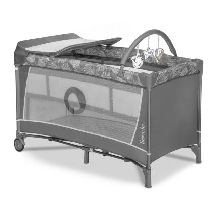 Lionelo - Reisbedje FLOWER Grey Stone