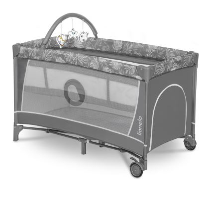 Lionelo - Reisbedje FLOWER Grey Stone