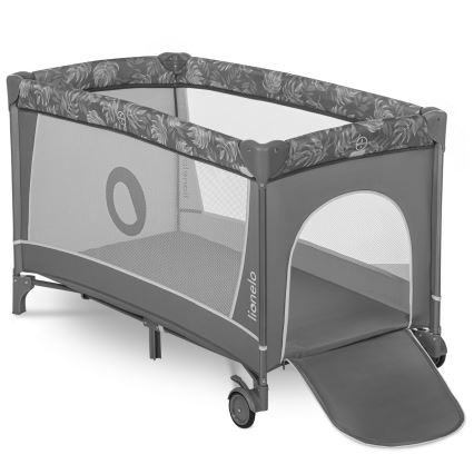 Lionelo - Reisbedje FLOWER Grey Stone