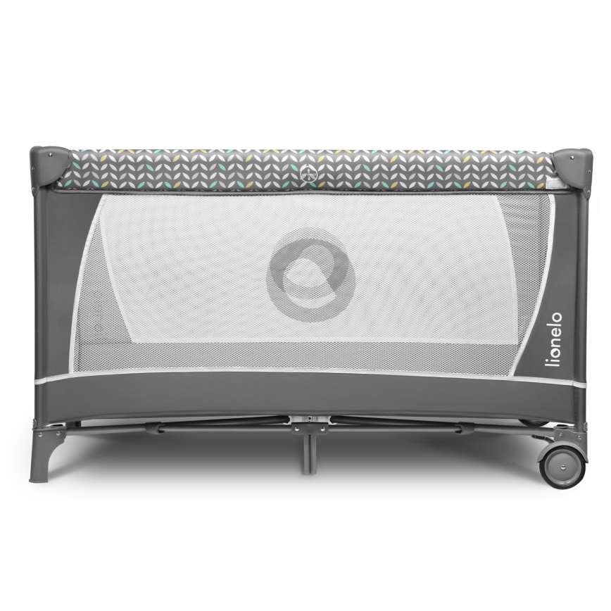 Lionelo - Reisbedje FLOWER Grijs Scandi