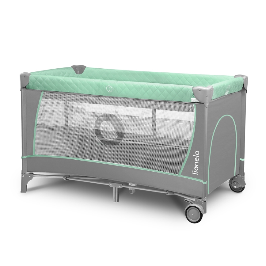 Lionelo - Reisbedje FLOWER Turquoise