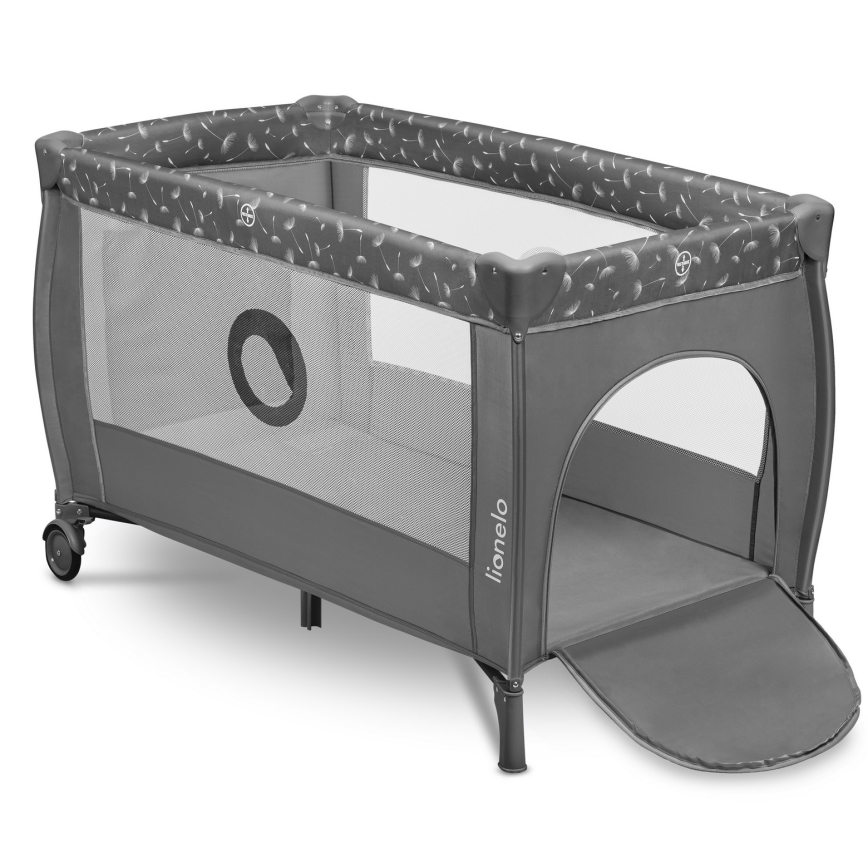 Lionelo - Reisbedje STEFI PLUS Grijs/Wit