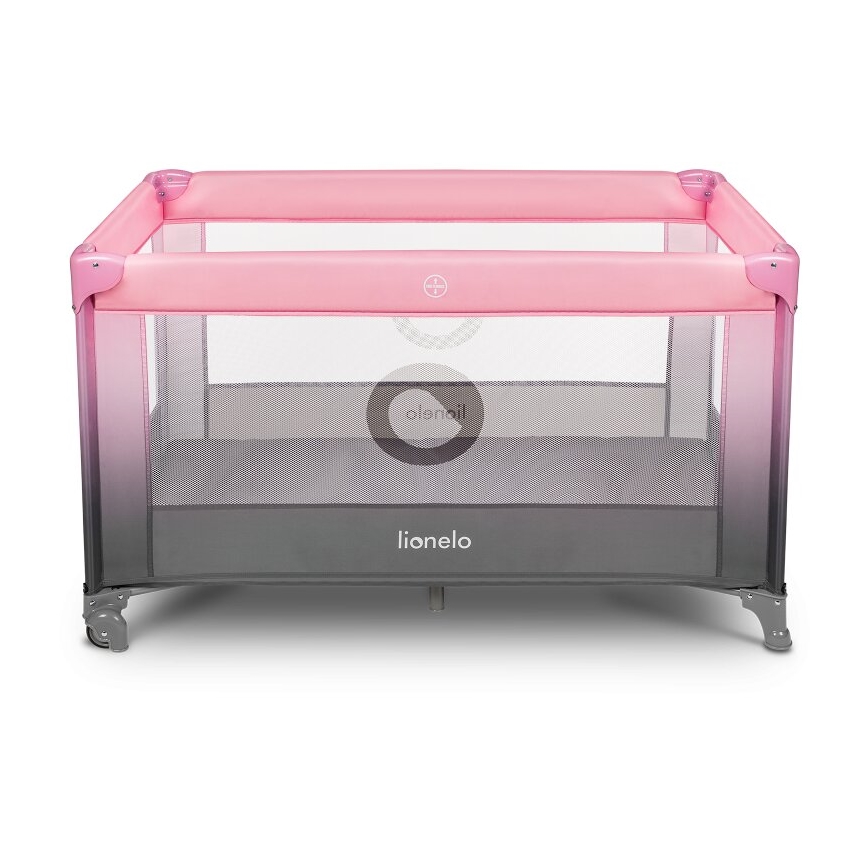 Lionelo - Reisbedje STEFI roze/grijs