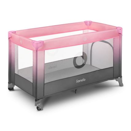 Lionelo - Reisbedje STEFI roze/grijs