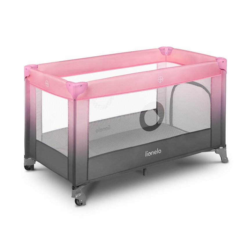 Lionelo - Reisbedje STEFI roze/grijs