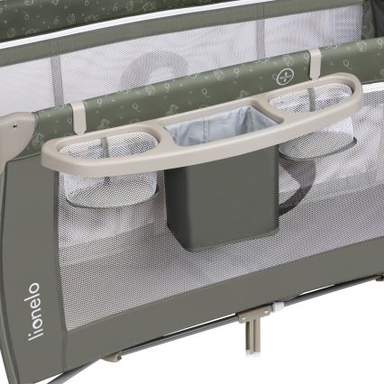 Lionelo - Reisbedje SVEN PLUS Beige olijfgroen