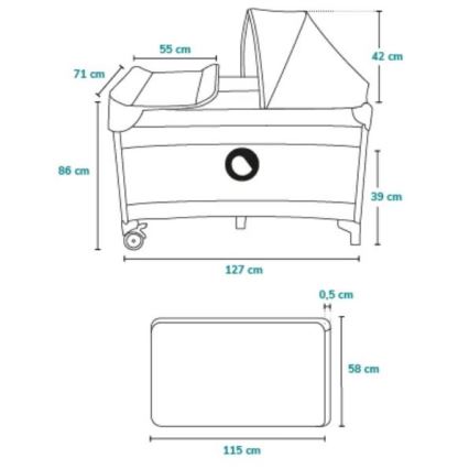 Lionelo - Reisbedje SVEN PLUS blauw