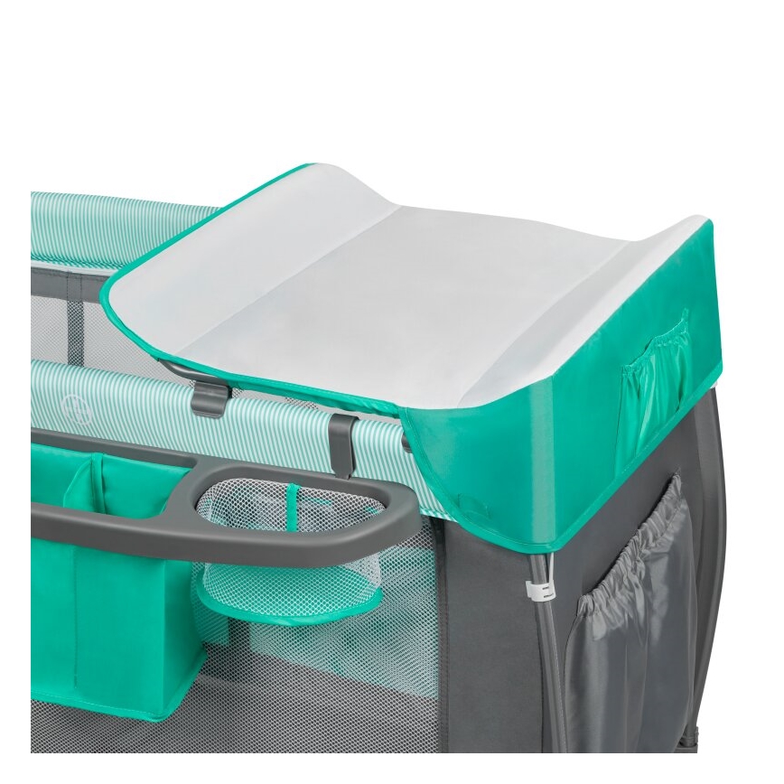 Lionelo - Reisbedje SVEN PLUS grijs/turkoois