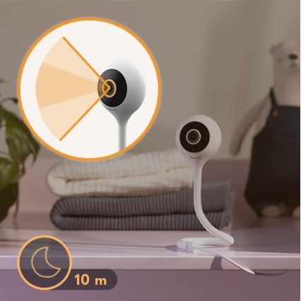 Lionelo - Slimme babyfoon BABYLINE SMART Wi-Fi Wit