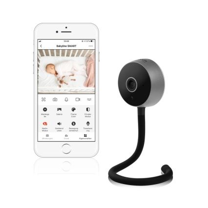 Lionelo - Slimme babyfoon BABYLINE SMART Wi‑Fi Zwart
