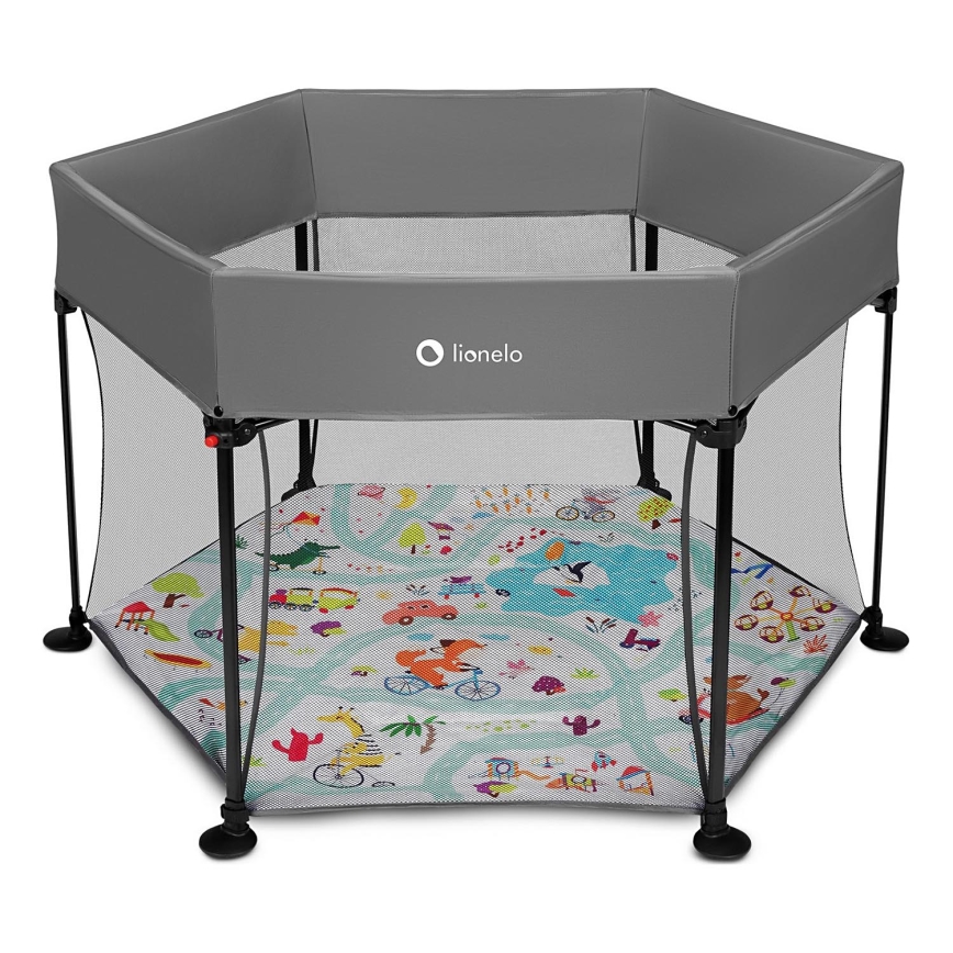 Lionelo - Speelbox ROEL Grijs Multicolor