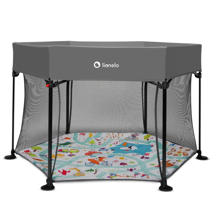 Lionelo - Speelbox ROEL Grijs Multicolor