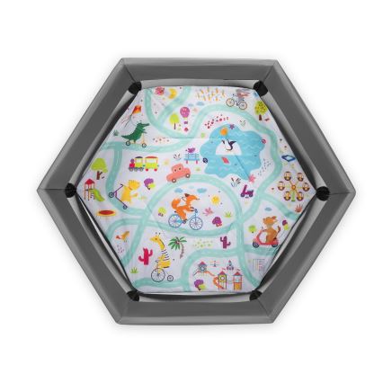 Lionelo - Speelbox ROEL Grijs Multicolor