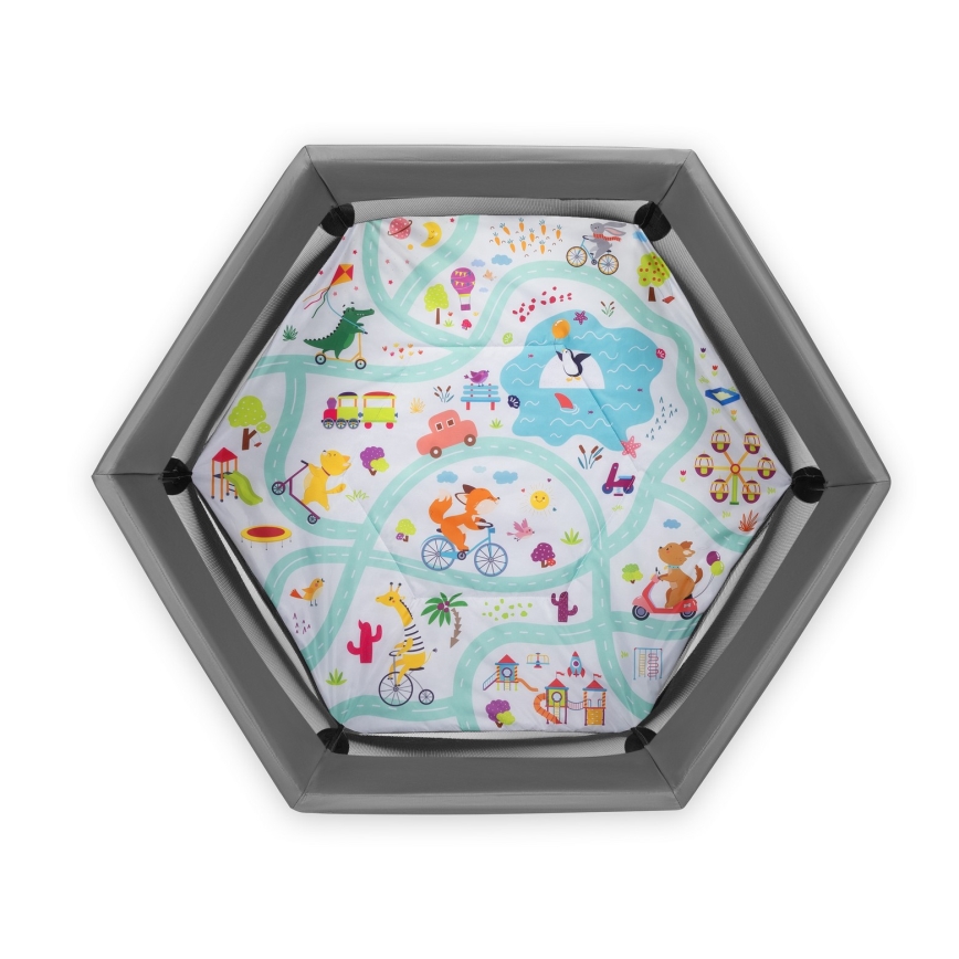 Lionelo - Speelbox ROEL Grijs Multicolor