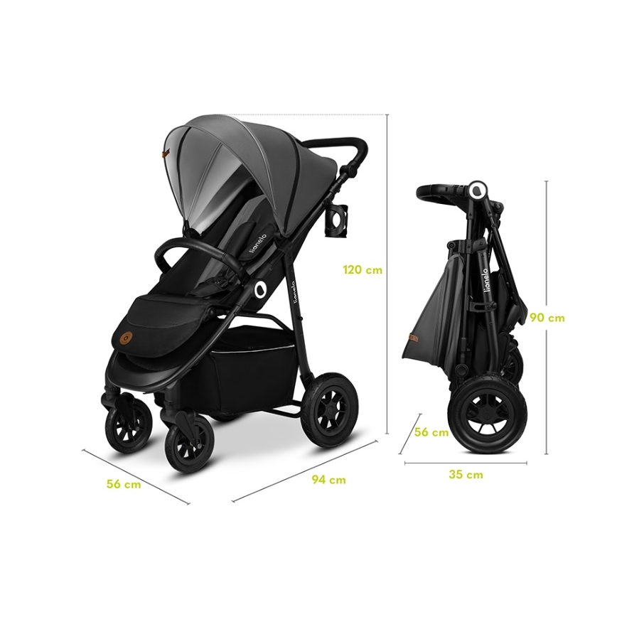 Lionelo - Sportieve buggy NATT Grey Stone