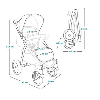 Lionelo - Sportieve kinderwagen ANNET TOUR Golden Moments