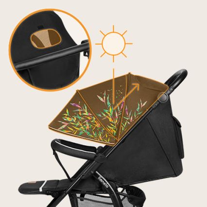 Lionelo - Sportieve kinderwagen ANNET TOUR zwart/groen