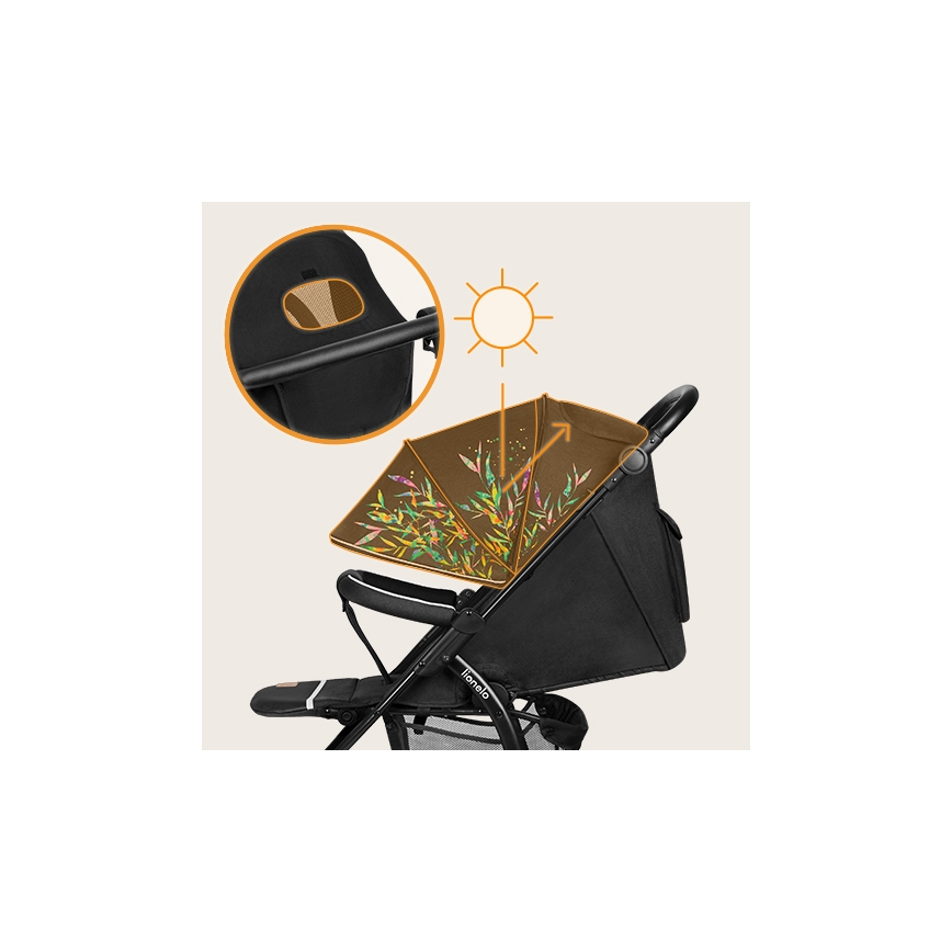 Lionelo - Sportieve kinderwagen ANNET TOUR zwart/groen