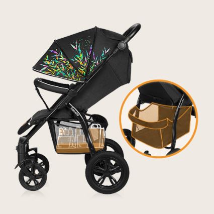Lionelo - Sportieve kinderwagen ANNET TOUR zwart/groen