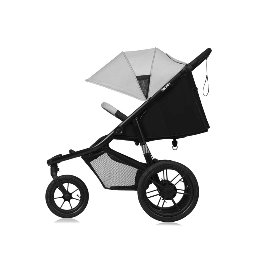Lionelo - Sportieve kinderwagen AZURA zwart/grijs