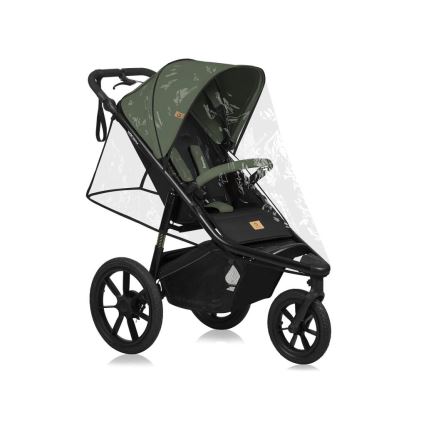 Lionelo - Sportieve kinderwagen AZURA zwart/groen