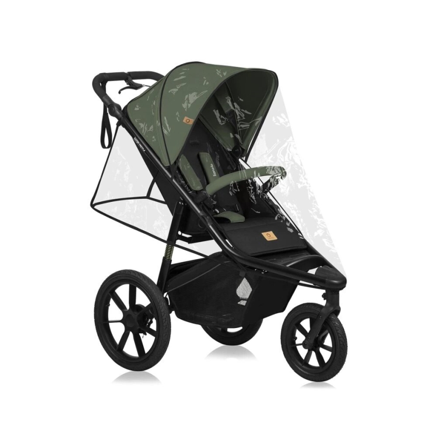Lionelo - Sportieve kinderwagen AZURA zwart/groen