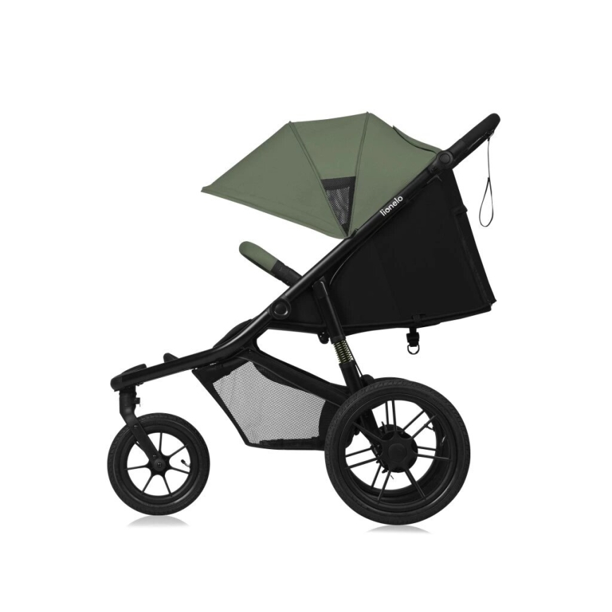 Lionelo - Sportieve kinderwagen AZURA zwart/groen