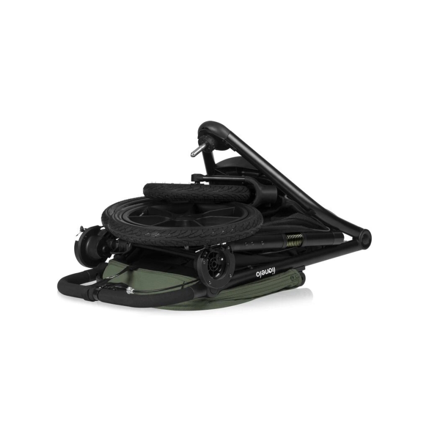 Lionelo - Sportieve kinderwagen AZURA zwart/groen