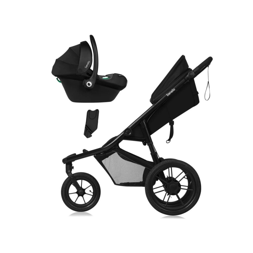 Lionelo - Sportieve kinderwagen AZURA zwart