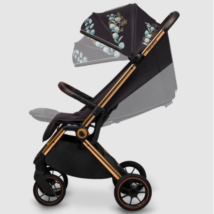 Lionelo - Sportieve kinderwagen CLOE zwart/blauw/goud