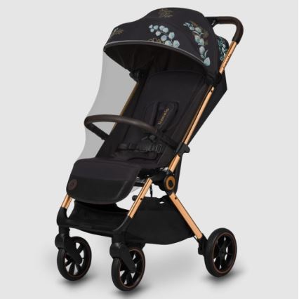 Lionelo - Sportieve kinderwagen CLOE zwart/blauw/goud