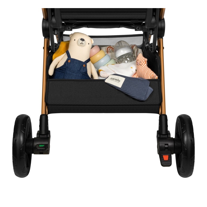 Lionelo - Sportieve kinderwagen CLOE zwart/goud