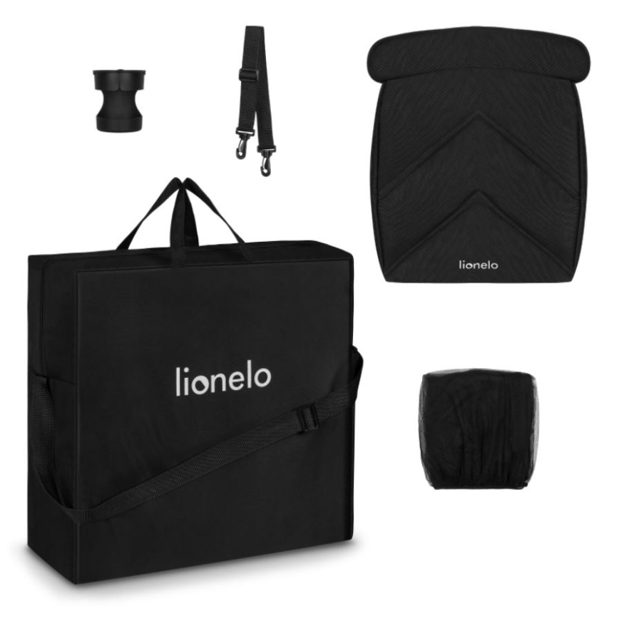 Lionelo - Sportieve kinderwagen CLOE zwart/grijs