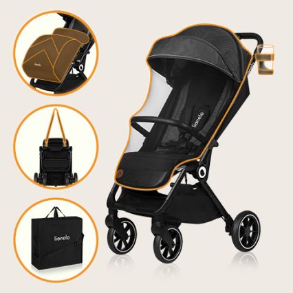 Lionelo - Sportieve kinderwagen CLOE zwart/grijs