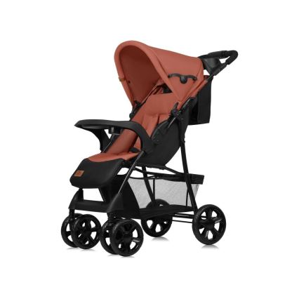 Lionelo - Sportieve kinderwagen EMMA PLUS baksteenrood/zwart